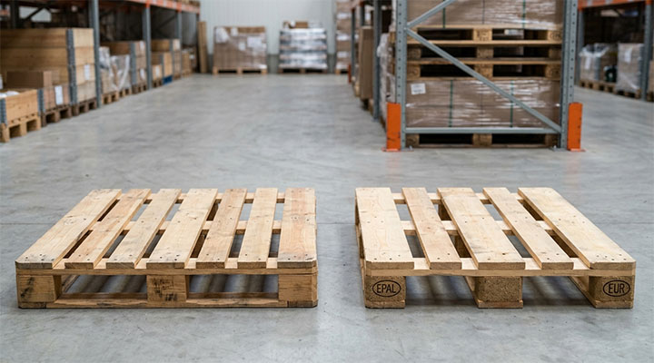 Palet europeo vs palet americano