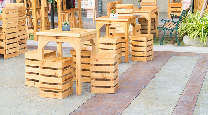 muebles de jardín con palets